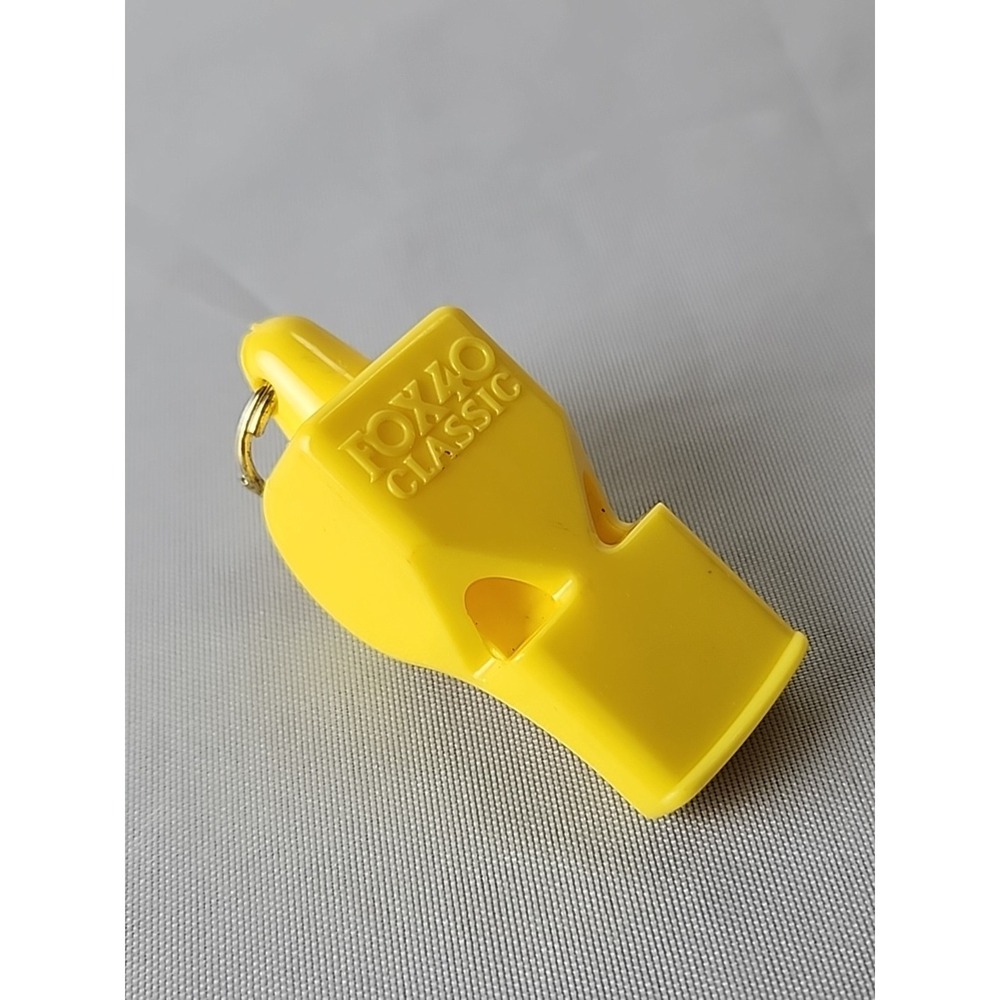 Fox 40 Classic Safety 3-Chamber Pealess Whistle, Yellow Camping, Hiking, Hunting